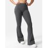 imageYEOREO CoreFlex Flare Leggings with Pockets for Women Scrunch Workout Leggings Butt Lifting Gym Yoga PantsCoal