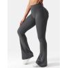imageYEOREO CoreFlex Flare Leggings with Pockets for Women Scrunch Workout Leggings Butt Lifting Gym Yoga PantsCoal