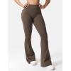 imageYEOREO CoreFlex Flare Leggings with Pockets for Women Scrunch Workout Leggings Butt Lifting Gym Yoga PantsCoffee