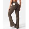 imageYEOREO CoreFlex Flare Leggings with Pockets for Women Scrunch Workout Leggings Butt Lifting Gym Yoga PantsCoffee