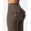 imageYEOREO CoreFlex Flare Leggings with Pockets for Women Scrunch Workout Leggings Butt Lifting Gym Yoga PantsCoffee