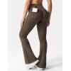 imageYEOREO CoreFlex Flare Leggings with Pockets for Women Scrunch Workout Leggings Butt Lifting Gym Yoga PantsCoffee