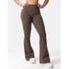 imageYEOREO CoreFlex Flare Leggings with Pockets for Women Scrunch Workout Leggings Butt Lifting Gym Yoga PantsCoffee