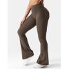 imageYEOREO CoreFlex Flare Leggings with Pockets for Women Scrunch Workout Leggings Butt Lifting Gym Yoga PantsCoffee