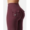 imageYEOREO CoreFlex Flare Leggings with Pockets for Women Scrunch Workout Leggings Butt Lifting Gym Yoga PantsDark Cherry