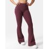 imageYEOREO CoreFlex Flare Leggings with Pockets for Women Scrunch Workout Leggings Butt Lifting Gym Yoga PantsDark Cherry