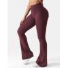imageYEOREO CoreFlex Flare Leggings with Pockets for Women Scrunch Workout Leggings Butt Lifting Gym Yoga PantsDark Cherry