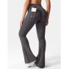 imageYEOREO CoreFlex Flare Leggings with Pockets for Women Scrunch Workout Leggings Butt Lifting Gym Yoga PantsDark Gray