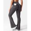 imageYEOREO CoreFlex Flare Leggings with Pockets for Women Scrunch Workout Leggings Butt Lifting Gym Yoga PantsDark Grey
