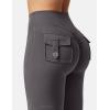 imageYEOREO CoreFlex Flare Leggings with Pockets for Women Scrunch Workout Leggings Butt Lifting Gym Yoga PantsDark Grey
