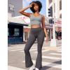 imageYEOREO CoreFlex Flare Leggings with Pockets for Women Scrunch Workout Leggings Butt Lifting Gym Yoga PantsDark Grey
