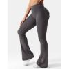 imageYEOREO CoreFlex Flare Leggings with Pockets for Women Scrunch Workout Leggings Butt Lifting Gym Yoga PantsDark Grey