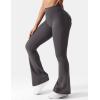 imageYEOREO CoreFlex Flare Leggings with Pockets for Women Scrunch Workout Leggings Butt Lifting Gym Yoga PantsDark Grey