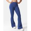 imageYEOREO CoreFlex Flare Leggings with Pockets for Women Scrunch Workout Leggings Butt Lifting Gym Yoga PantsDeep Blue