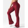 imageYEOREO CoreFlex Flare Leggings with Pockets for Women Scrunch Workout Leggings Butt Lifting Gym Yoga PantsDeep Burgundy