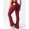 imageYEOREO CoreFlex Flare Leggings with Pockets for Women Scrunch Workout Leggings Butt Lifting Gym Yoga PantsDeep Burgundy