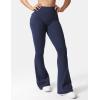 imageYEOREO CoreFlex Flare Leggings with Pockets for Women Scrunch Workout Leggings Butt Lifting Gym Yoga PantsDeep Navy