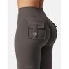 imageYEOREO CoreFlex Flare Leggings with Pockets for Women Scrunch Workout Leggings Butt Lifting Gym Yoga PantsGray Coffee