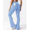 imageYEOREO CoreFlex Flare Leggings with Pockets for Women Scrunch Workout Leggings Butt Lifting Gym Yoga PantsLight Blue