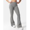 imageYEOREO CoreFlex Flare Leggings with Pockets for Women Scrunch Workout Leggings Butt Lifting Gym Yoga PantsLight Grey