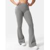 imageYEOREO CoreFlex Flare Leggings with Pockets for Women Scrunch Workout Leggings Butt Lifting Gym Yoga PantsLight Grey