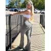 imageYEOREO CoreFlex Flare Leggings with Pockets for Women Scrunch Workout Leggings Butt Lifting Gym Yoga PantsLight Grey