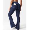 imageYEOREO CoreFlex Flare Leggings with Pockets for Women Scrunch Workout Leggings Butt Lifting Gym Yoga PantsNavy Blue