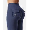 imageYEOREO CoreFlex Flare Leggings with Pockets for Women Scrunch Workout Leggings Butt Lifting Gym Yoga PantsNavy Blue