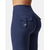 imageYEOREO CoreFlex Flare Leggings with Pockets for Women Scrunch Workout Leggings Butt Lifting Gym Yoga PantsNavy Blue