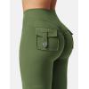 imageYEOREO CoreFlex Flare Leggings with Pockets for Women Scrunch Workout Leggings Butt Lifting Gym Yoga PantsOlive Green
