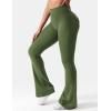 imageYEOREO CoreFlex Flare Leggings with Pockets for Women Scrunch Workout Leggings Butt Lifting Gym Yoga PantsOlive Green