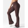 imageYEOREO CoreFlex Flare Leggings with Pockets for Women Scrunch Workout Leggings Butt Lifting Gym Yoga PantsPlum Brown