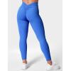 imageYEOREO Gym Leggings for Women V Back Workout Leggings Scrunch Butt Lifting Leggings for Women High Waist Yoga Pants DazeAquamarine