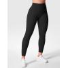 imageYEOREO Gym Leggings for Women V Back Workout Leggings Scrunch Butt Lifting Leggings for Women High Waist Yoga Pants DazeBlack