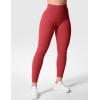 imageYEOREO Gym Leggings for Women V Back Workout Leggings Scrunch Butt Lifting Leggings for Women High Waist Yoga Pants DazeCherry