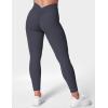 imageYEOREO Gym Leggings for Women V Back Workout Leggings Scrunch Butt Lifting Leggings for Women High Waist Yoga Pants DazeDark Blue