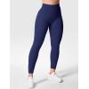 imageYEOREO Gym Leggings for Women V Back Workout Leggings Scrunch Butt Lifting Leggings for Women High Waist Yoga Pants DazeDeep Blue