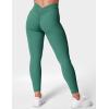 imageYEOREO Gym Leggings for Women V Back Workout Leggings Scrunch Butt Lifting Leggings for Women High Waist Yoga Pants DazeEvergreen