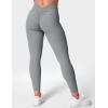 imageYEOREO Gym Leggings for Women V Back Workout Leggings Scrunch Butt Lifting Leggings for Women High Waist Yoga Pants DazeLight Gray