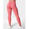 imageYEOREO Gym Leggings for Women V Back Workout Leggings Scrunch Butt Lifting Leggings for Women High Waist Yoga Pants DazeLight Pink