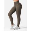 imageYEOREO SoftHue Hidden Scrunch Butt Workout Leggings for Women Seamless Mid Low Waist 25quot Impact Yoga Pants Tummy ControlCoffee