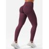 imageYEOREO SoftHue Hidden Scrunch Butt Workout Leggings for Women Seamless Mid Low Waist 25quot Impact Yoga Pants Tummy ControlDark Cherry