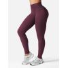 imageYEOREO SoftHue Hidden Scrunch Butt Workout Leggings for Women Seamless Mid Low Waist 25quot Impact Yoga Pants Tummy ControlDark Cherry