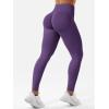 imageYEOREO SoftHue Hidden Scrunch Butt Workout Leggings for Women Seamless Mid Low Waist 25quot Impact Yoga Pants Tummy ControlDeep Purple