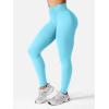 imageYEOREO SoftHue Hidden Scrunch Butt Workout Leggings for Women Seamless Mid Low Waist 25quot Impact Yoga Pants Tummy ControlLight Blue