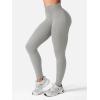 imageYEOREO SoftHue Hidden Scrunch Butt Workout Leggings for Women Seamless Mid Low Waist 25quot Impact Yoga Pants Tummy ControlLight Grey