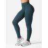imageYEOREO SoftHue Hidden Scrunch Butt Workout Leggings for Women Seamless Mid Low Waist 25quot Impact Yoga Pants Tummy ControlNavy Green