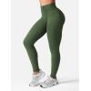 imageYEOREO SoftHue Hidden Scrunch Butt Workout Leggings for Women Seamless Mid Low Waist 25quot Impact Yoga Pants Tummy ControlOlive Green