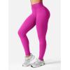 imageYEOREO SoftHue Hidden Scrunch Butt Workout Leggings for Women Seamless Mid Low Waist 25quot Impact Yoga Pants Tummy ControlRose Red