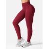 imageYEOREO SoftHue Hidden Scrunch Butt Workout Leggings for Women Seamless Mid Low Waist 25quot Impact Yoga Pants Tummy ControlScarlett Red